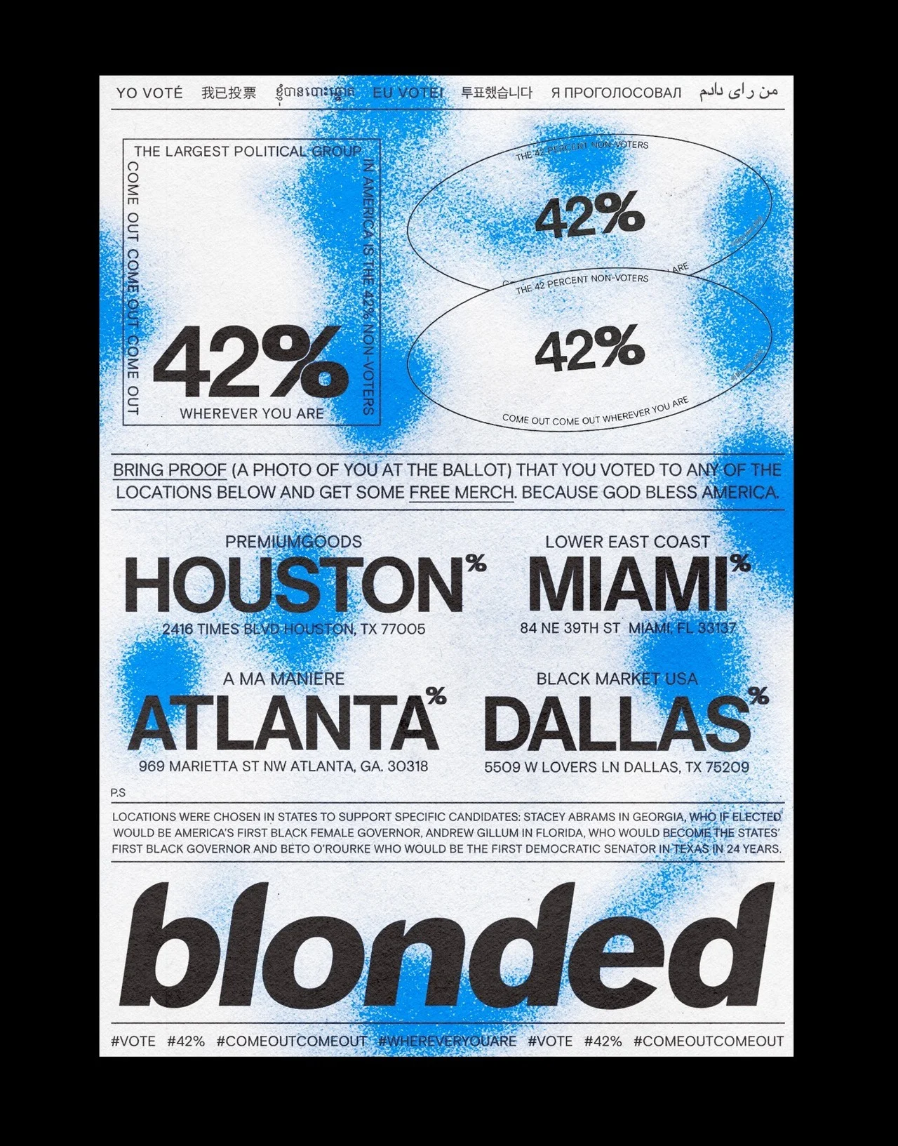 Frank Ocean offers free merch to fans in key voting cities
